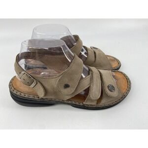 Finn Comfort Sandals Womens 8 Beige Gomera Nubuck Strappy Slingback Comfort Shoe